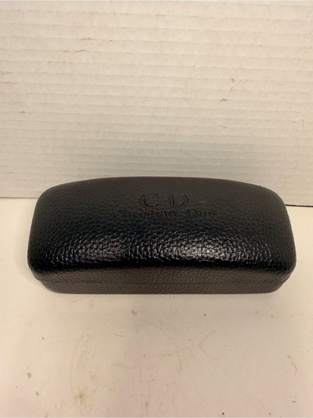 Christian Dior Vintage Hard
Flip Top Leather Eyeglass
Case Black Case Only